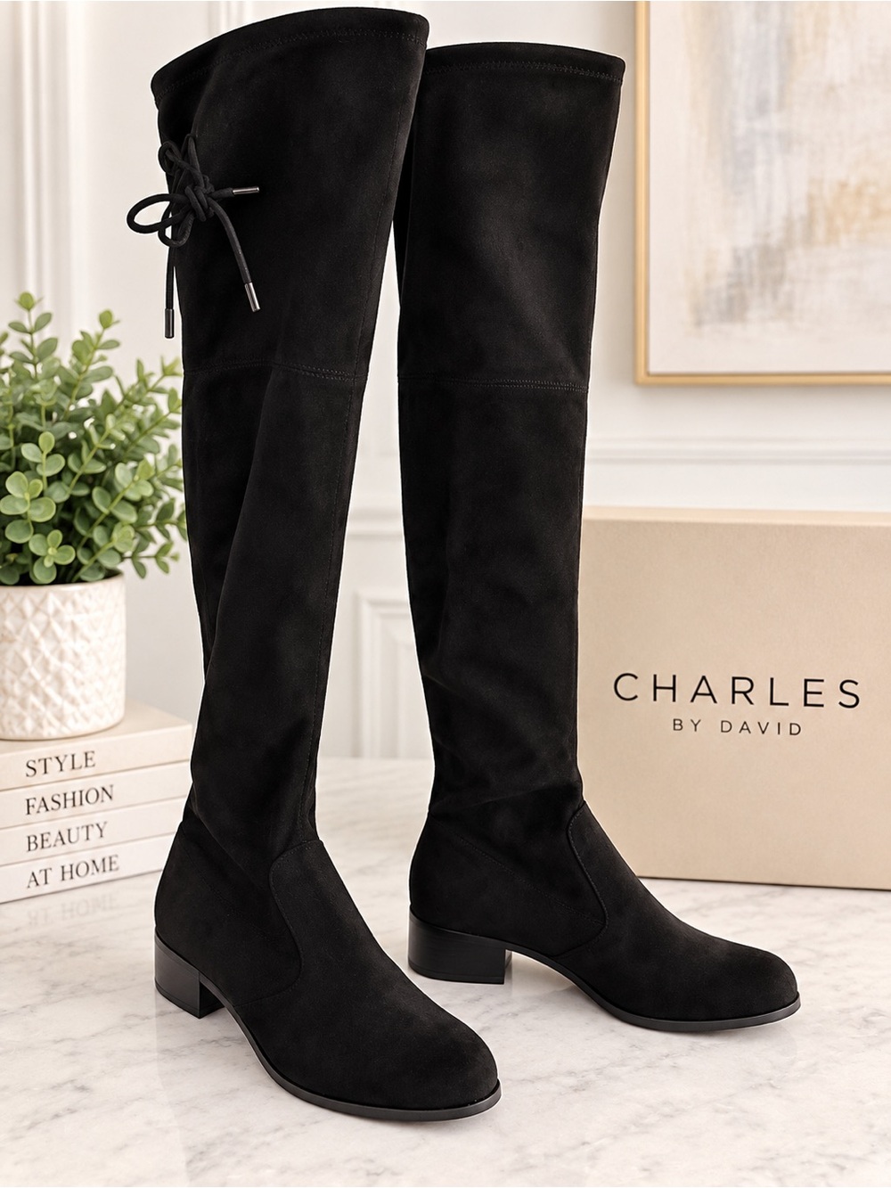 Charles by Charles David Gunter Black Over-the-Knee Boots Size 10 NIB